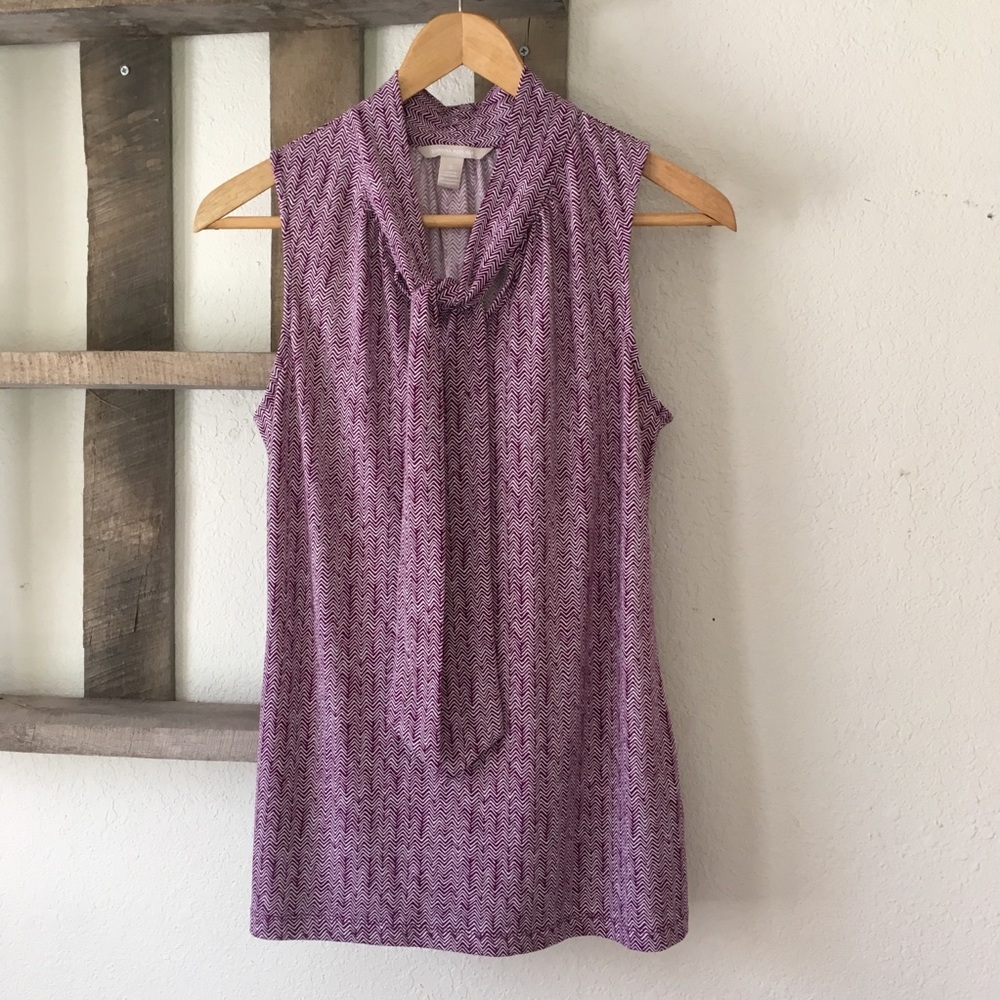 Banana Republic sleeveless tie-front blouse